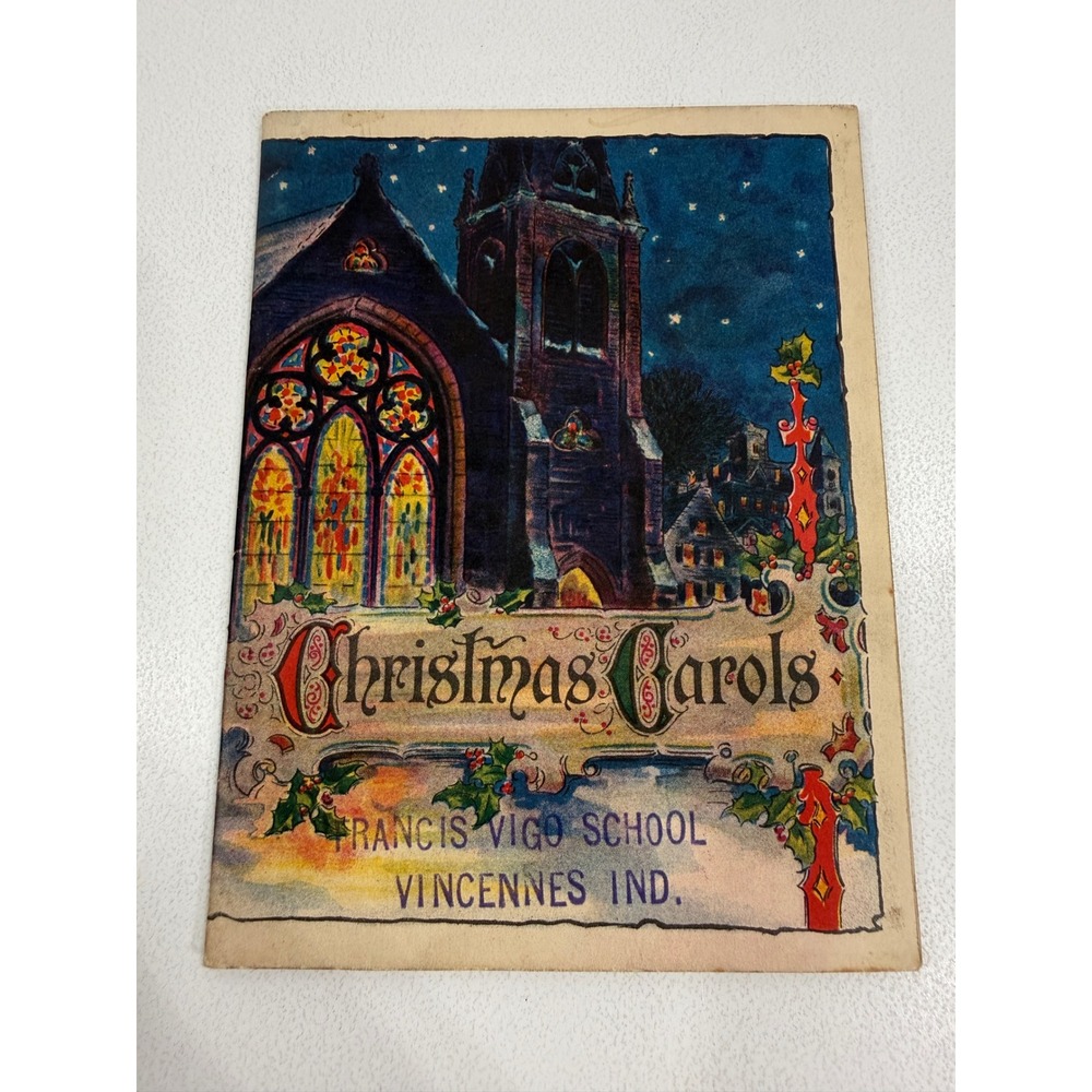 Vintage John Hancock Christmas Carols Booklet Francis Vigo School Vincennes IN